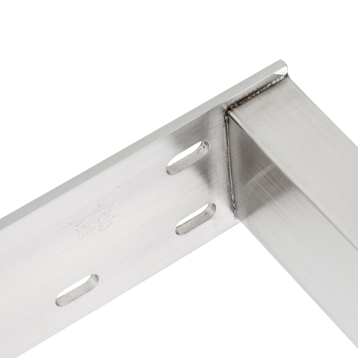 Sæt med 2 møbelskinner RECHTECK - rustfrit stål