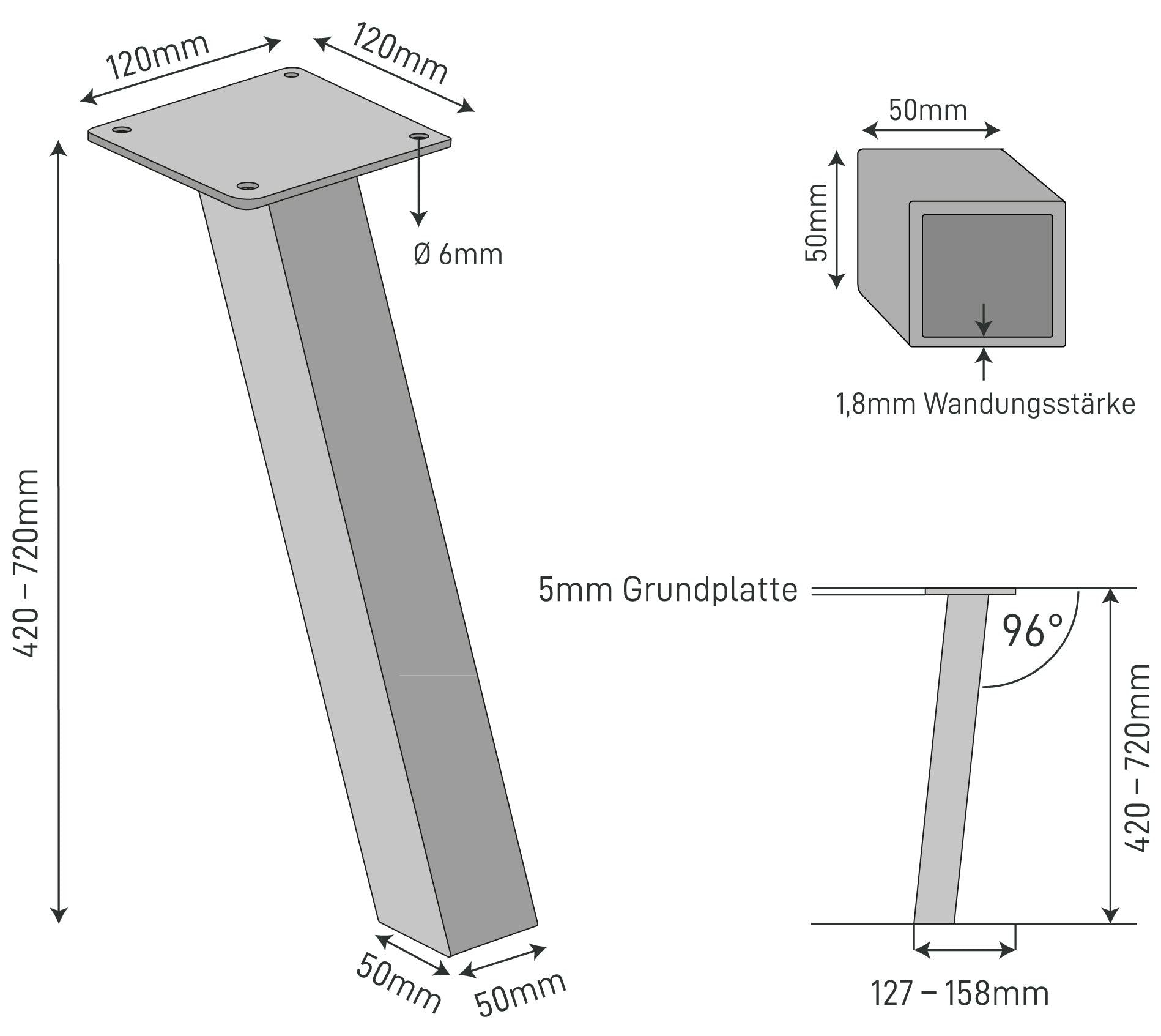 4 Set standaardpoten