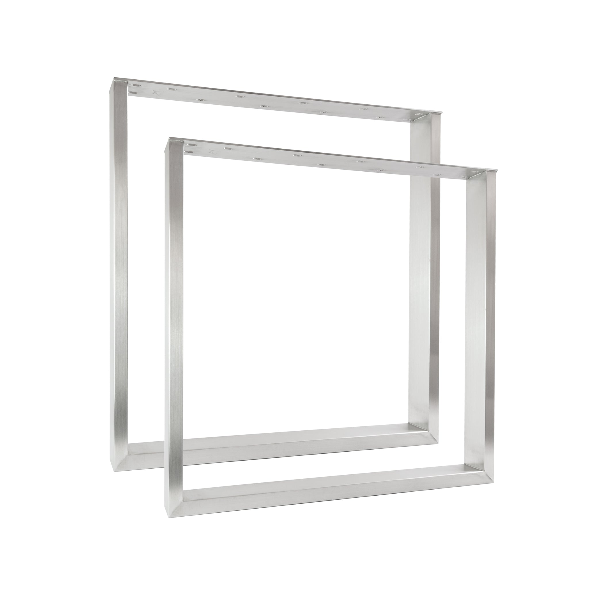 Set of 2 furniture runners RECHTECK - stainless steel