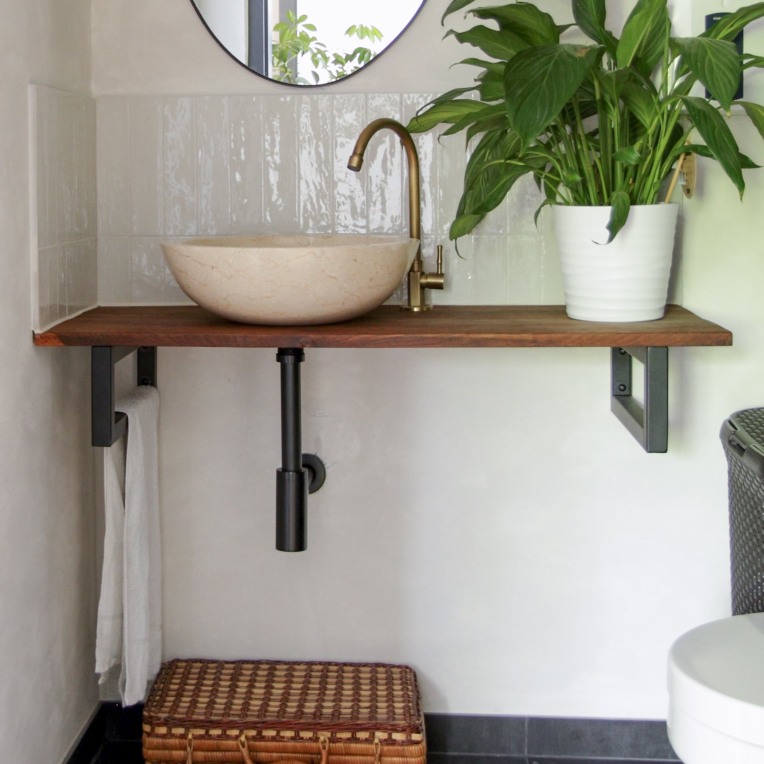 2er Set Wandkonsole RECHTECK