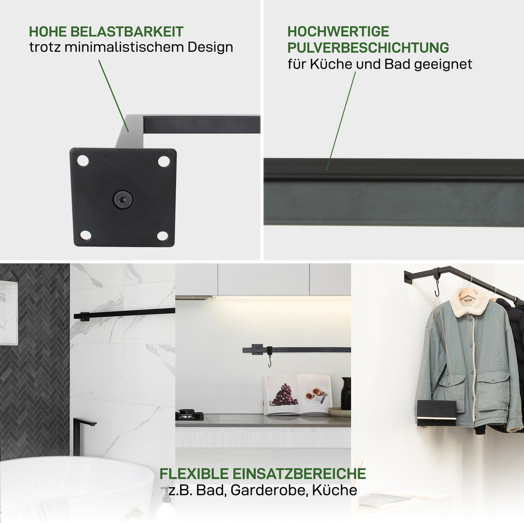 Clothes rail RECHTECK Wall
