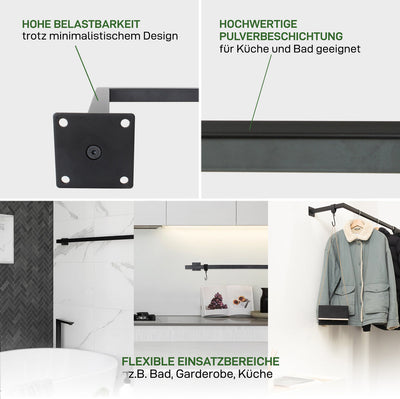 Clothes rail RECHTECK Wall