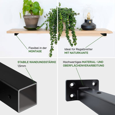 Lot de 2 supports d'étagères SPANDAU