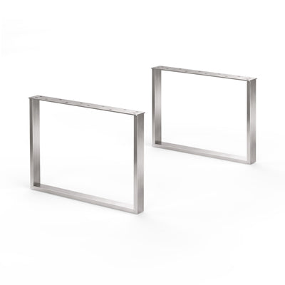 Juego de 2 correderas para muebles RECHTECK - acero inoxidable
