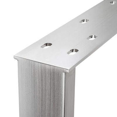 Juego de 2 correderas para muebles RECHTECK - acero inoxidable