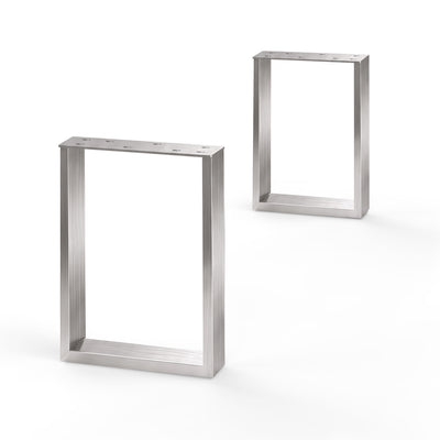 Juego de 2 correderas para muebles RECHTECK - acero inoxidable