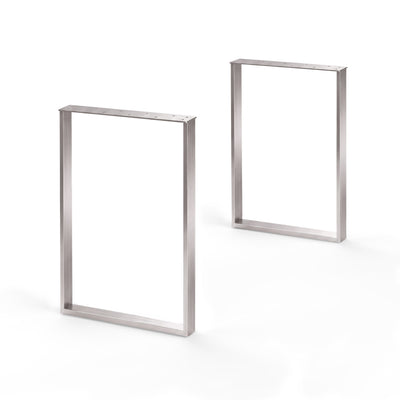 Juego de 2 correderas para muebles RECHTECK - acero inoxidable