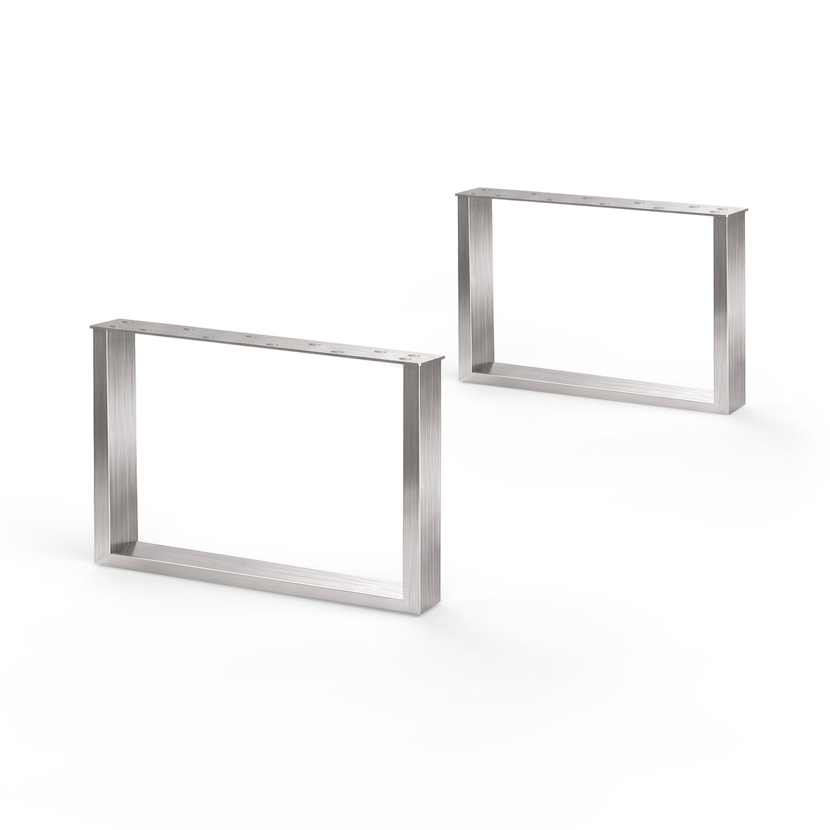 Juego de 2 correderas para muebles RECHTECK - acero inoxidable