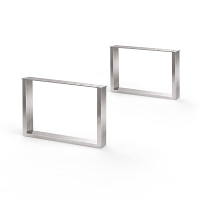 Juego de 2 correderas para muebles RECHTECK - acero inoxidable