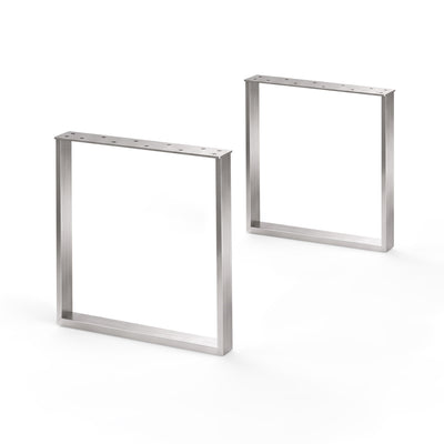 Juego de 2 correderas para muebles RECHTECK - acero inoxidable