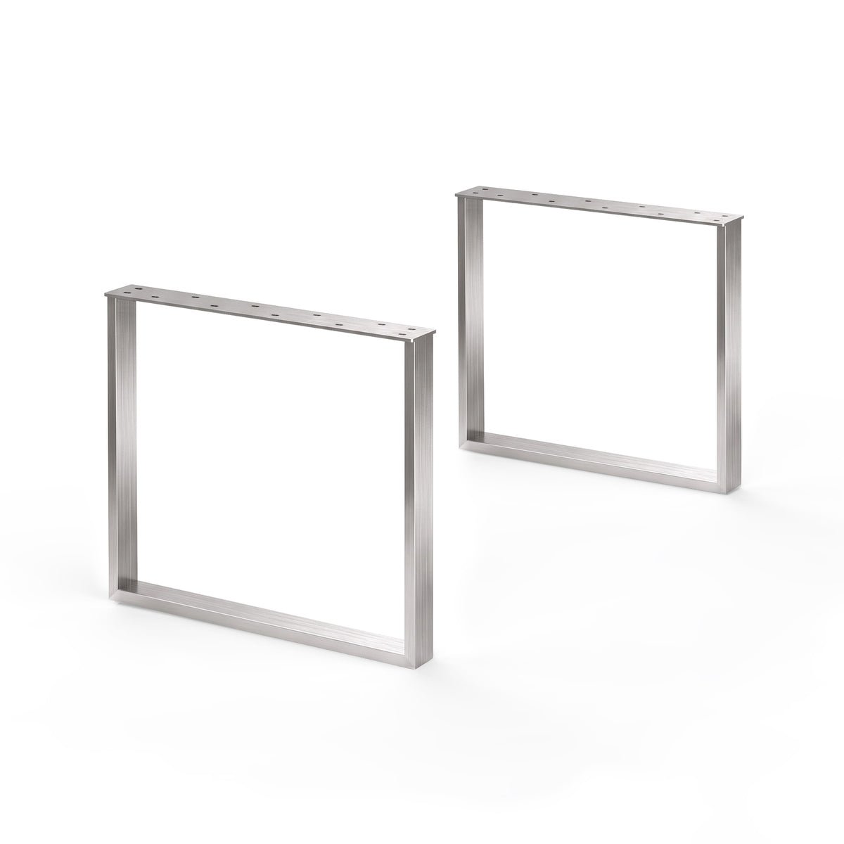 Juego de 2 correderas para muebles RECHTECK - acero inoxidable