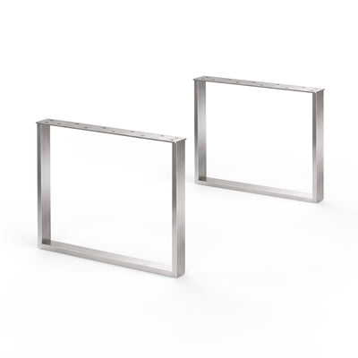 Juego de 2 correderas para muebles RECHTECK - acero inoxidable