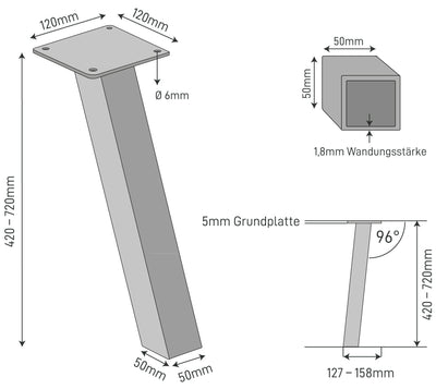 4 Set standaardpoten