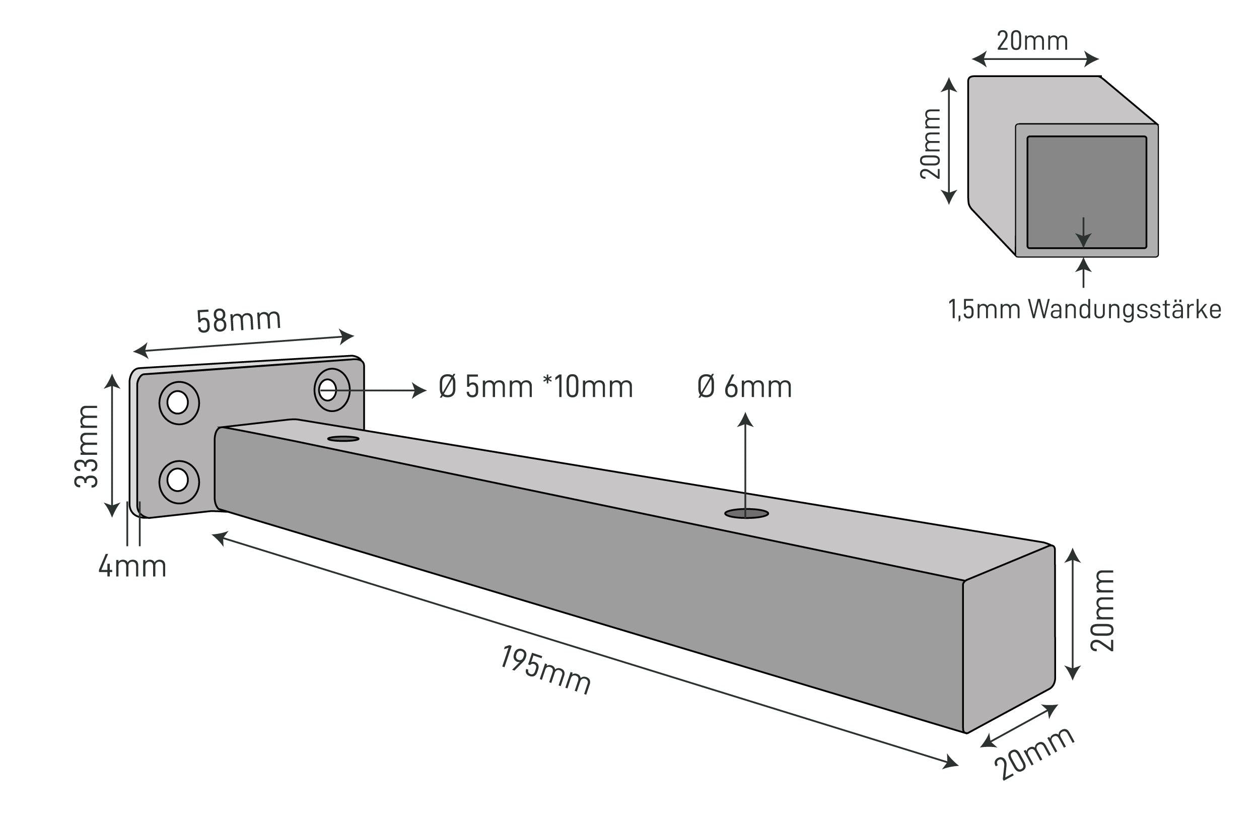 Lot de 2 supports d'étagères SPANDAU