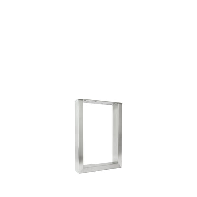 Set of 2 furniture runners RECHTECK - stainless steel