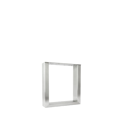 Set of 2 furniture runners RECHTECK - stainless steel