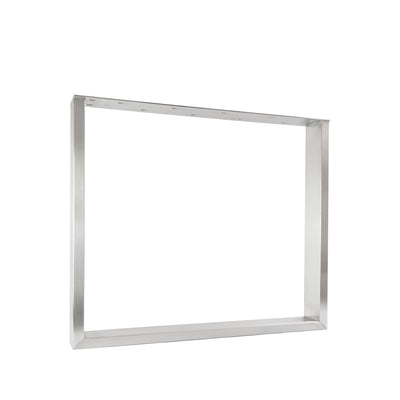 Set of 2 furniture runners RECHTECK - stainless steel