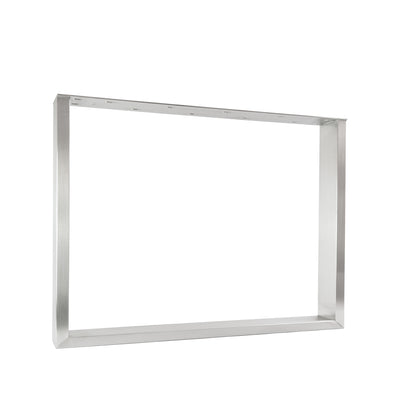 Set of 2 furniture runners RECHTECK - stainless steel