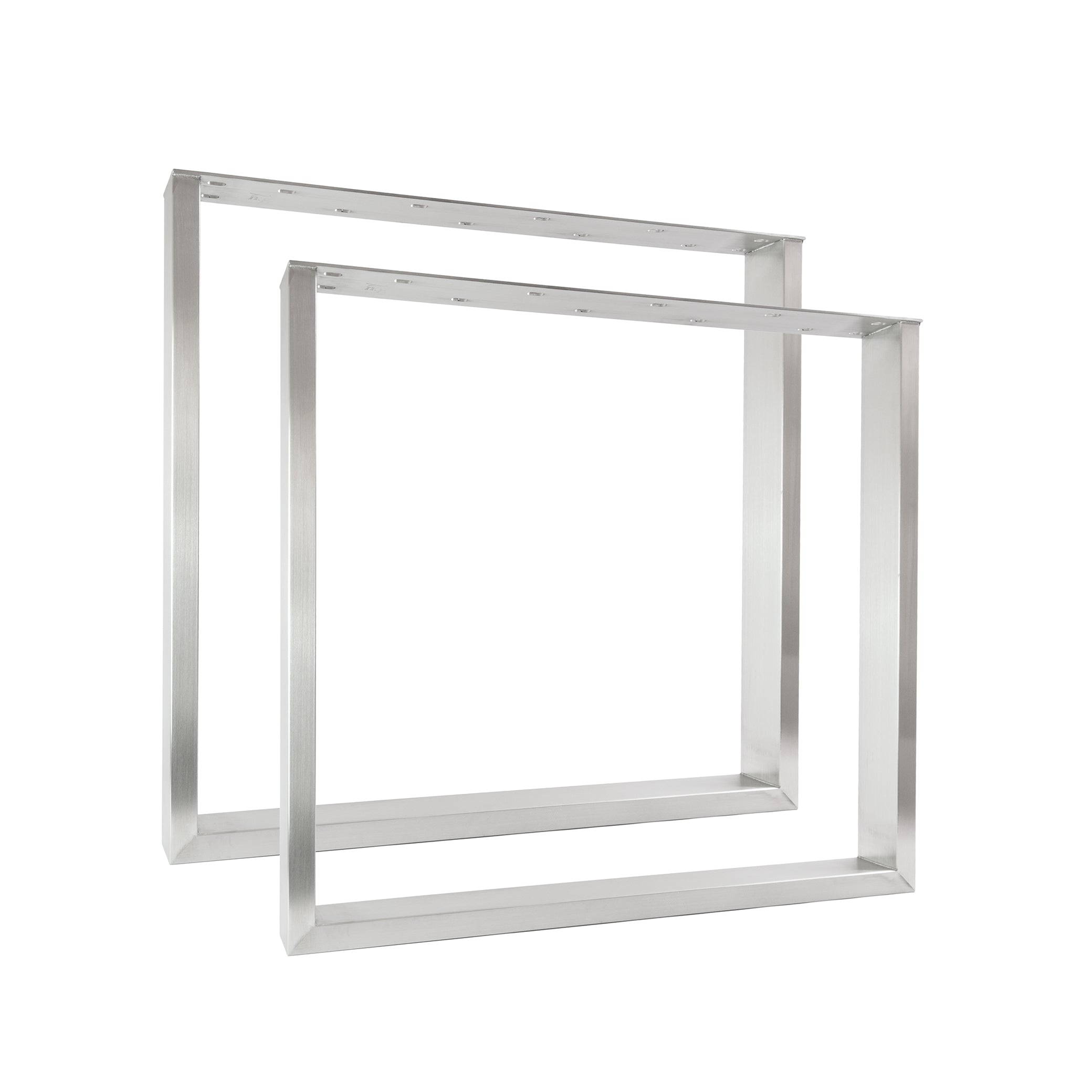 Set of 2 furniture runners RECHTECK - stainless steel