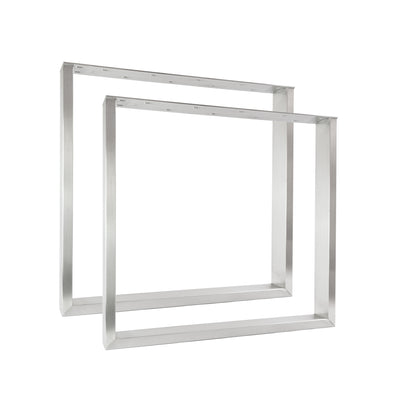 Set of 2 furniture runners RECHTECK - stainless steel