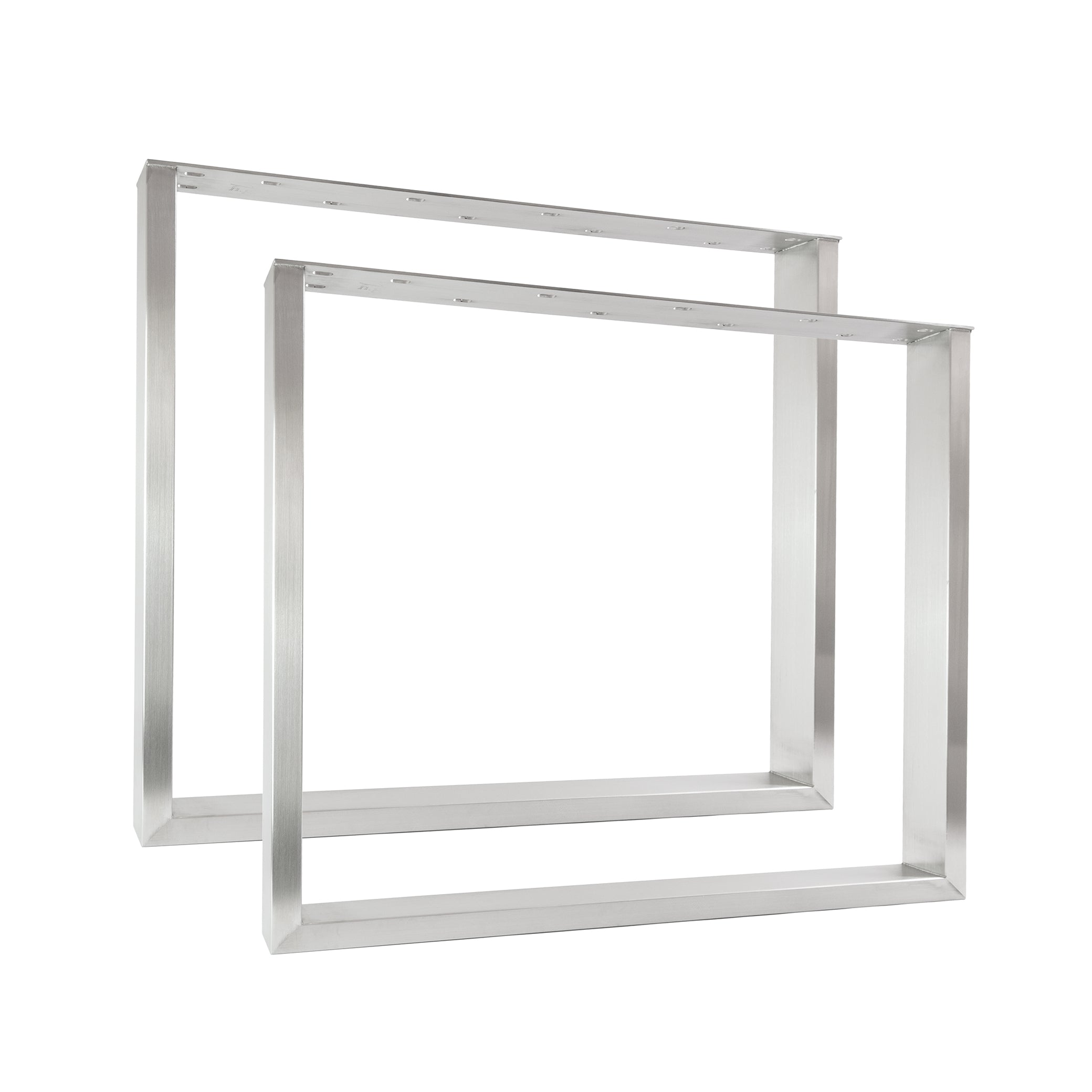 Set of 2 furniture runners RECHTECK - stainless steel