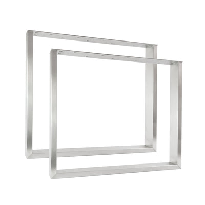 Set of 2 furniture runners RECHTECK - stainless steel