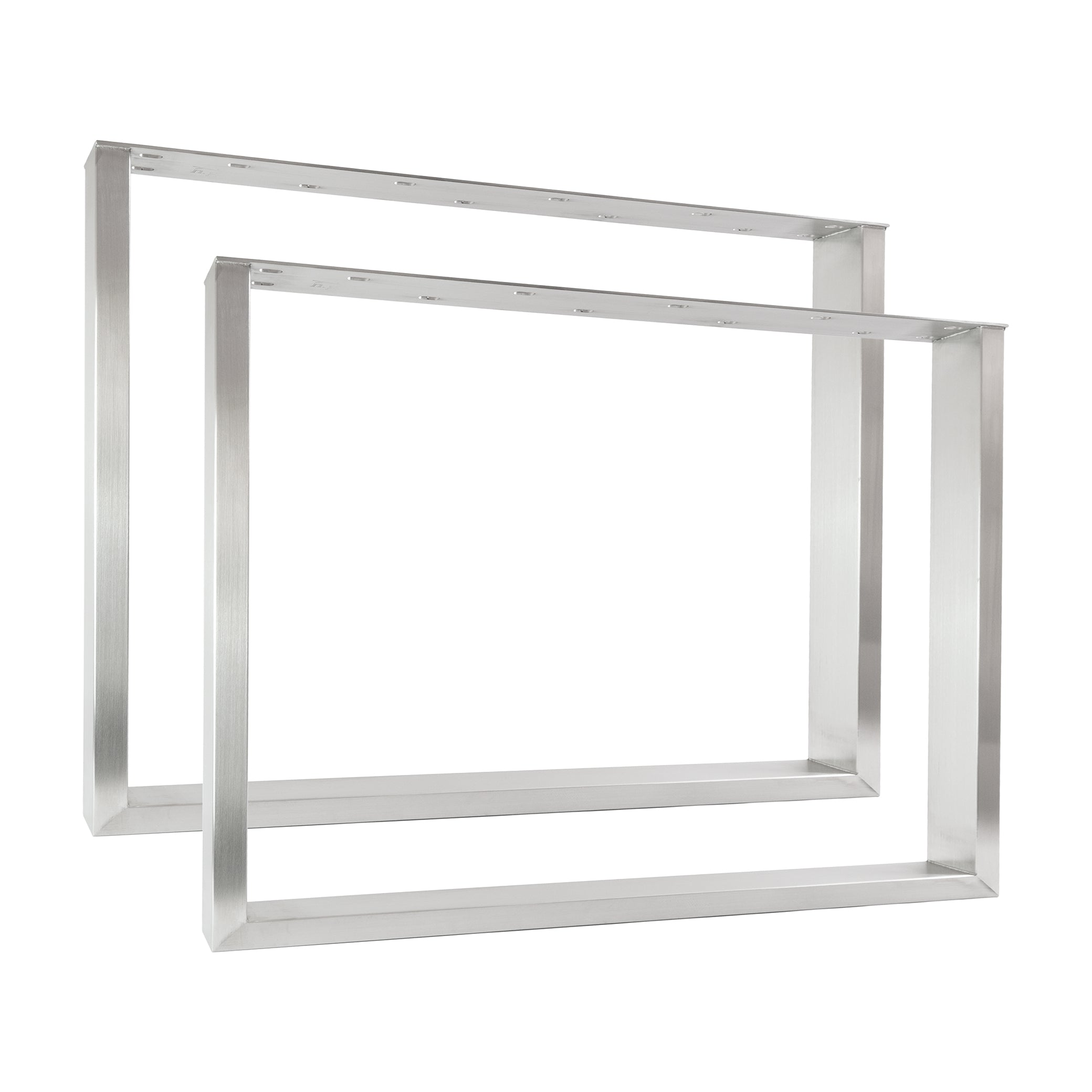 Set of 2 furniture runners RECHTECK - stainless steel