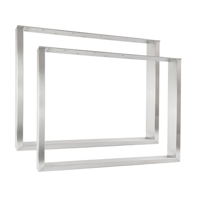 Set of 2 furniture runners RECHTECK - stainless steel