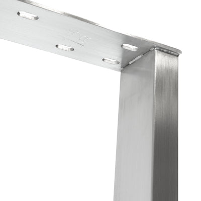 Set of 2 furniture runners RECHTECK - stainless steel