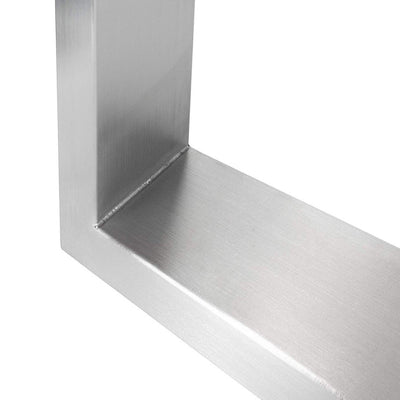 Set of 2 furniture runners RECHTECK - stainless steel
