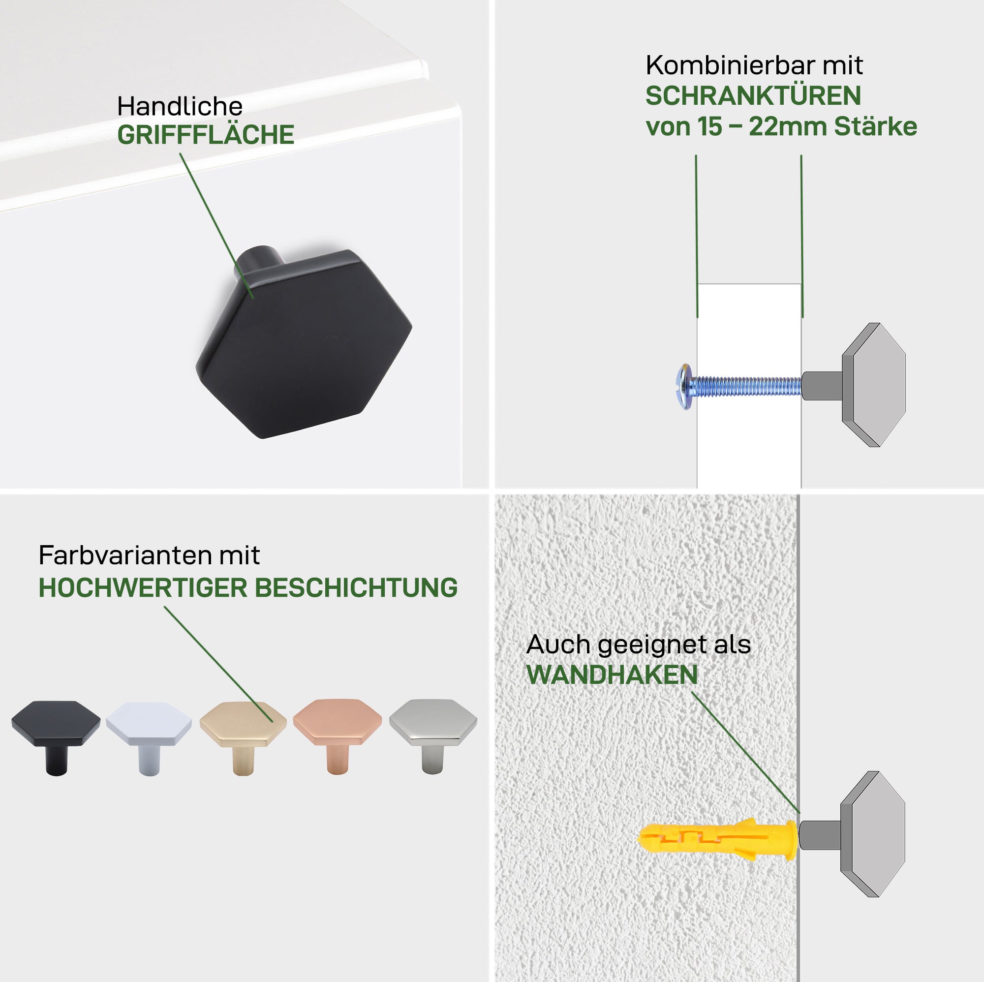 Furniture handle HEXAGON