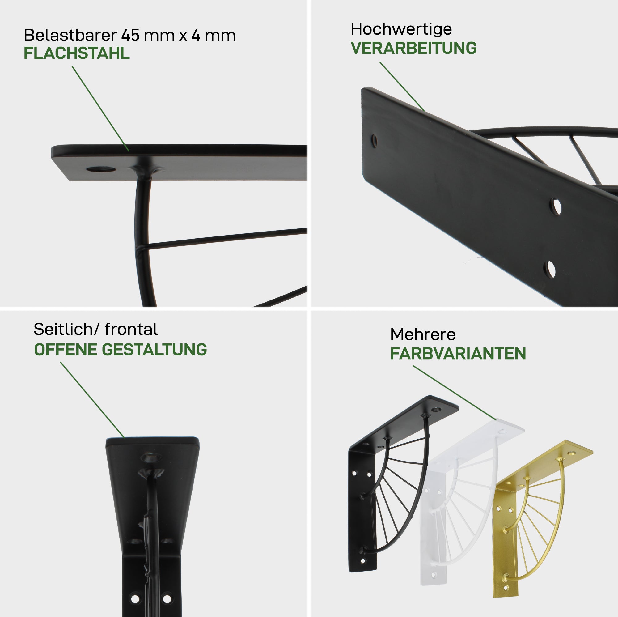 Juego de 2 soportes para baldas SONNENALLEE